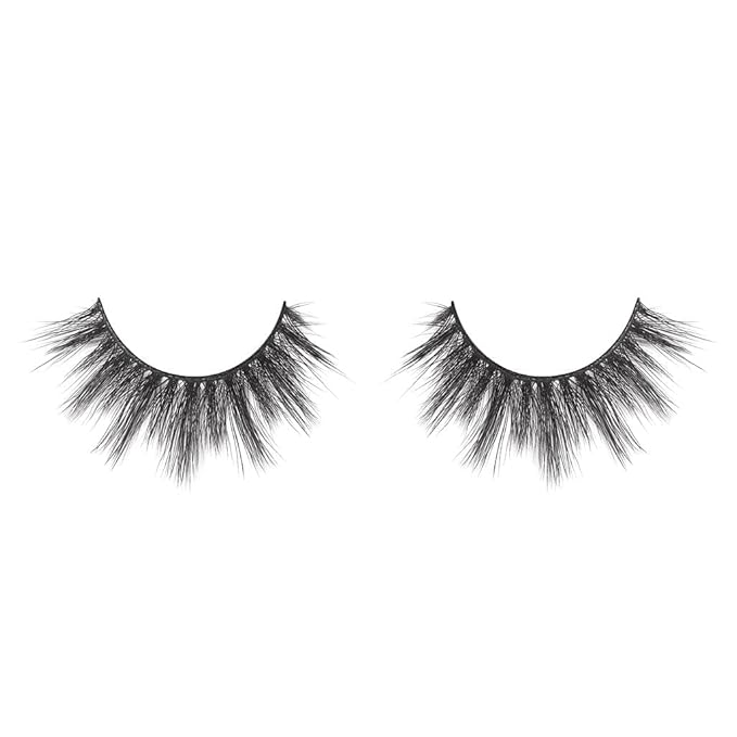 Lilly Lashes 3D Miami Faux Mink Strip Eyelashes, False Eyelashes Dramatic Look, Reusable False Lashes, Fake Lashes Pack, Lash Strips with Luxury Silk Like Fibers, No Lash Glue Included