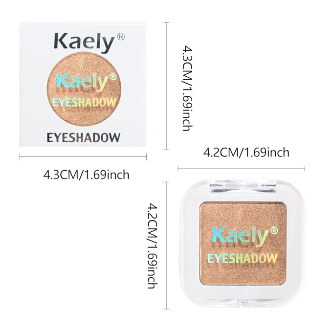 Golden Glitter Eyeshadow – Neutral Shimmer Eye Shadow, Daily Waterproof Long-Lasting Eyeshadow Powder Palette for Women Eye Makeup sombras para ojos (06)