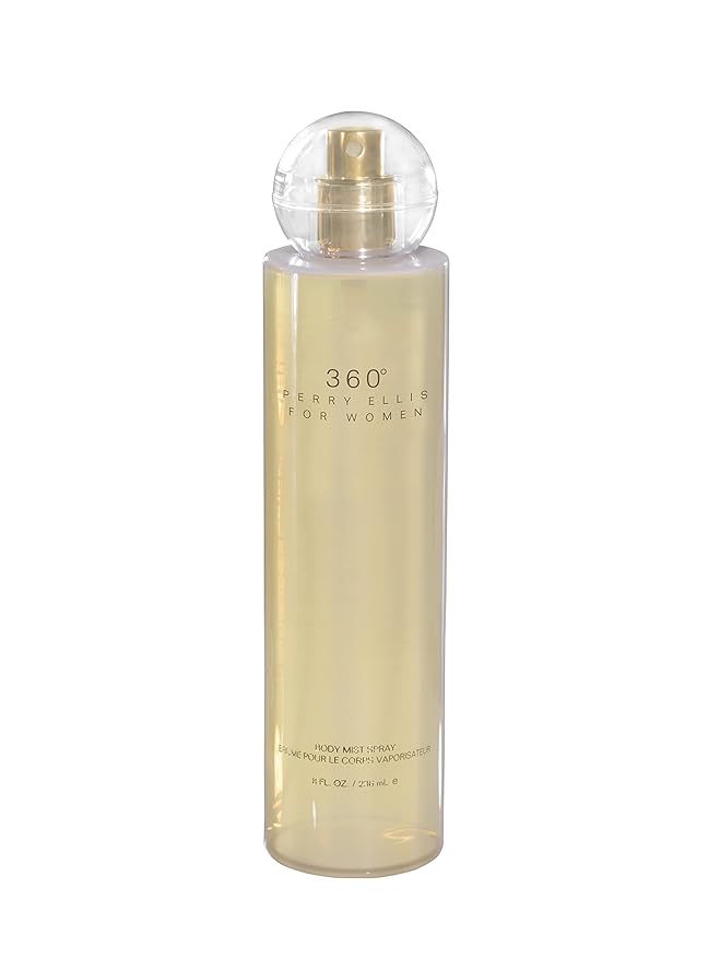 Perry Ellis 360 Eau De Toilette Spray 6.8 Oz/ 200 Ml for Women & 360° for Women Body Mist, 8 Ounce
