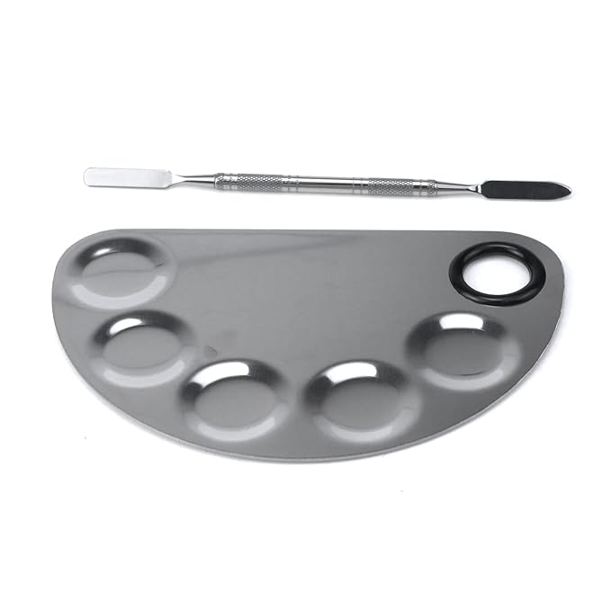Stainless Steel Professional Beauty Palette,Large Square and Half