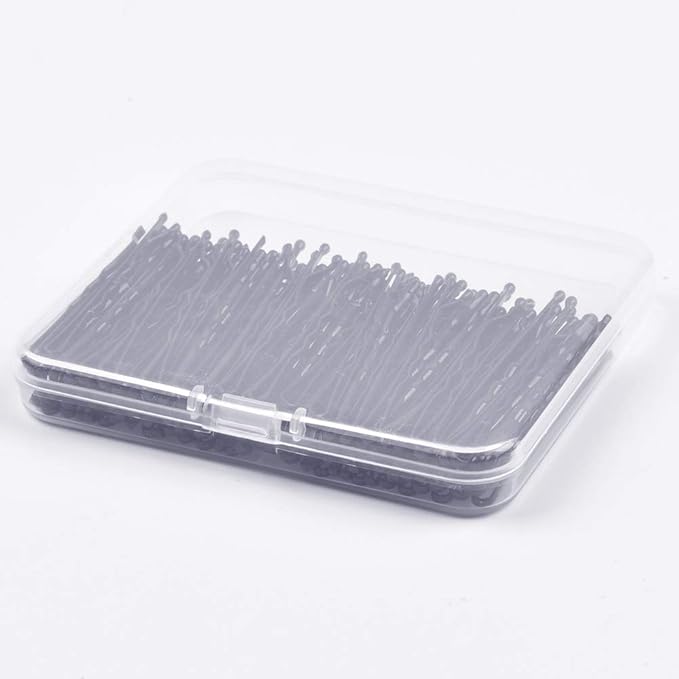 MORGLES 120Pcs Bobby Pins Black, 2Inches Bobby Hair Pins Bulk with Box for Women Girls