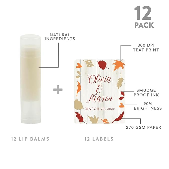 Andaz Press Personalized Bridal Shower Bachelorette Leaves,