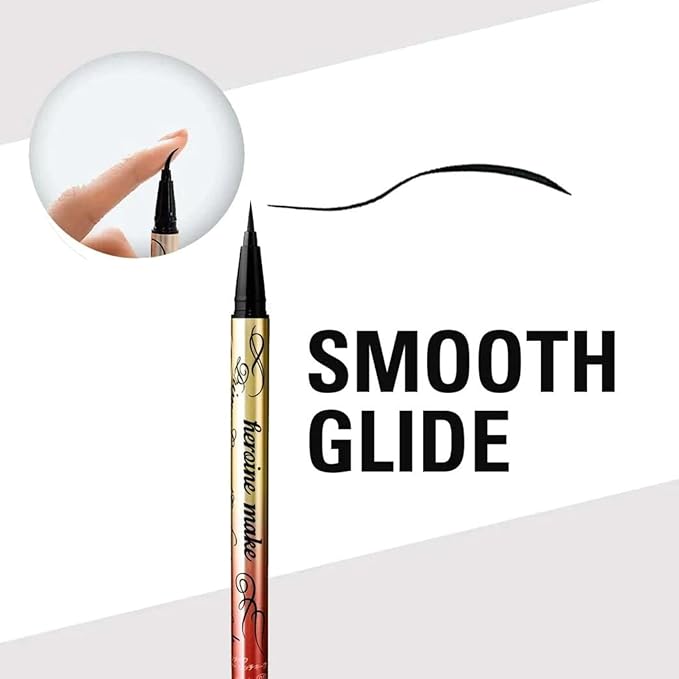 Heroine Make by KISSME Prime Waterproof Liquid Eyeliner, Stay All Day Long & Precise Eye Makeup from Japan, 03 Natural Brown 0.4mL/0.01 Fl Oz