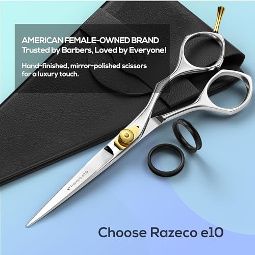 Suvorna Hair Cutting Scissors for Professionals, Barbers - Hair Shears for Cutting, Trimming, Grooming, Precision - Extremely Sharp Razor Edge - Made With 6.5" Japanese Stainless Steel for Men, Women.