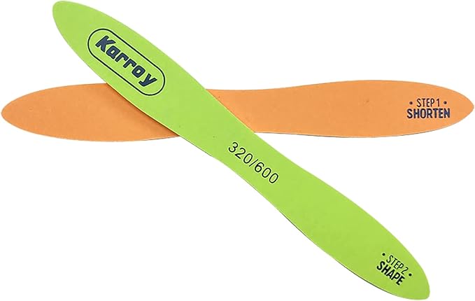 Nail File and Buffer Block Professional Emery Boads Natural Nails Limas para UƱas Fingernail Files for Women 20PCS (C-Skateboard 320/600)