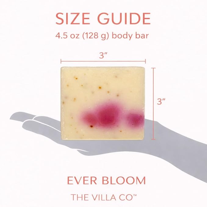 The Villa Co - Ever Bloom | Body Bar Crafted with Rose Petals & Botanicals | A Fresh & Radiant Cleanse With Natural Simplicity