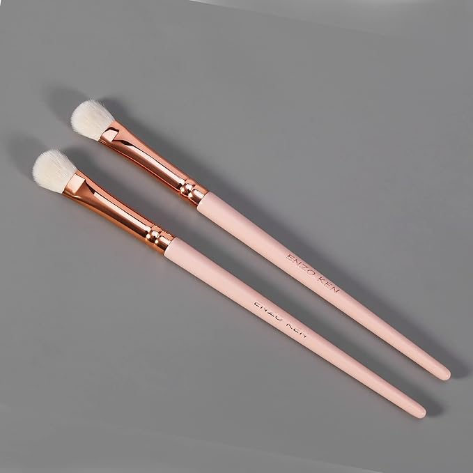 ENZO KEN Natural Goat Hair Eyeshadow Brush, Large Smudge Eye Shadow Brush, Shader Eye Shadow Brushes, Single Natural Hair Makeup Brush, Single Eyeshadow Blending Brush.
