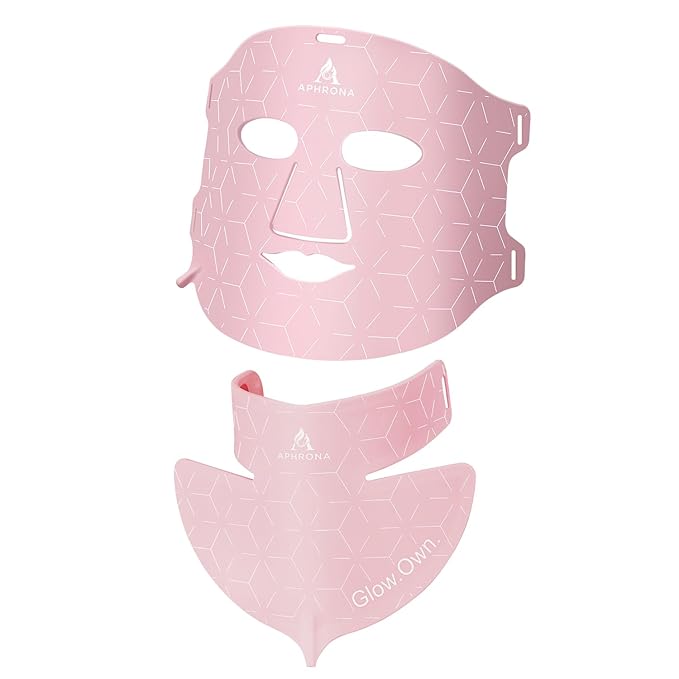Aphrona Acne Removal Wrinkle Reduction Skin Care Mask | LED Light Therapy Red light Blue light | Glowing Skin Photo Facial (7 color)