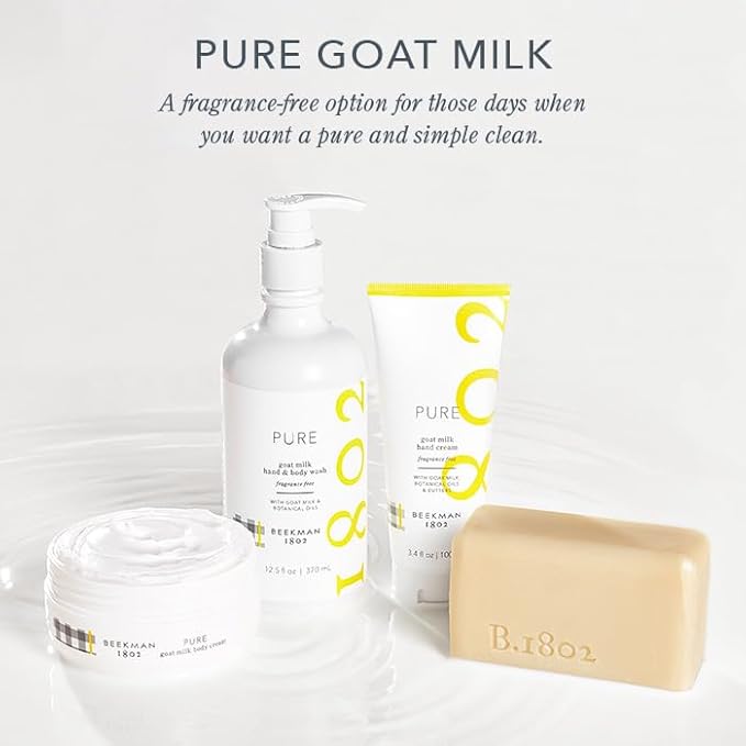 Beekman 1802 Face & Body Wipes - Fragrance Free, 100 Count, Cleanses Dirt & Makeup, With Goat Milk, Aloe & Vitamin E