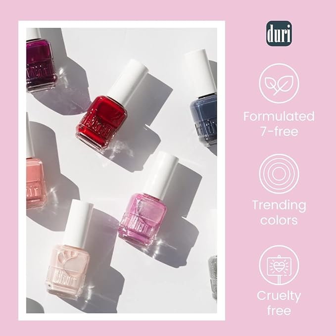 duri Nail Polish, 149 Sweet Sixteen, Lavender Pink Metallic Pearl