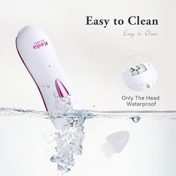 Epilator Smooth Glide Epilator for Women Face RechargeableEpilator for Women FacialEpilator Hair Remover Smooth GlideEpilator for WomenFace Bikini Hair Removal Arms/Face/Peach Fuzz White Portable