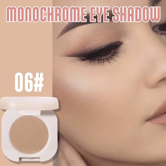 Matte Single Eyeshadow Palette Makeup for Green Blue Eyes, Light Brown Matte Eyeshadow For Old Women, Holographic Multichrome Cream Iridescent Single Monochrome Eye Shadow Makeup