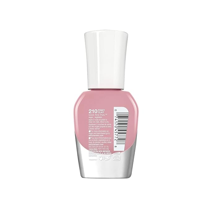Sally Hansen Good. Kind. Pure Vegan Nail Colour, Pinky Clay, 0.33 Fl Oz, Packaging May Vary (Pack of 2)