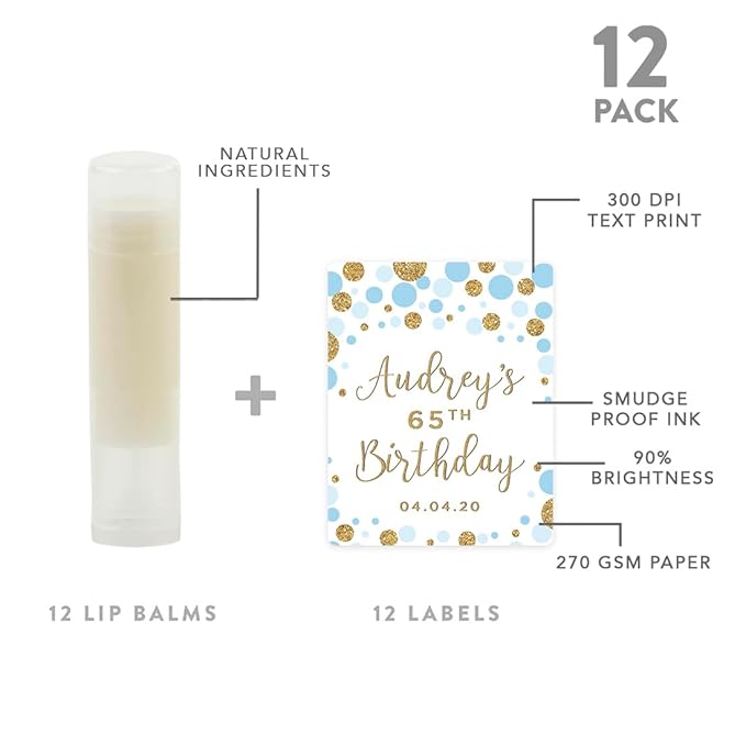 Andaz Press Personalized Milestone Birthday Party Glitter