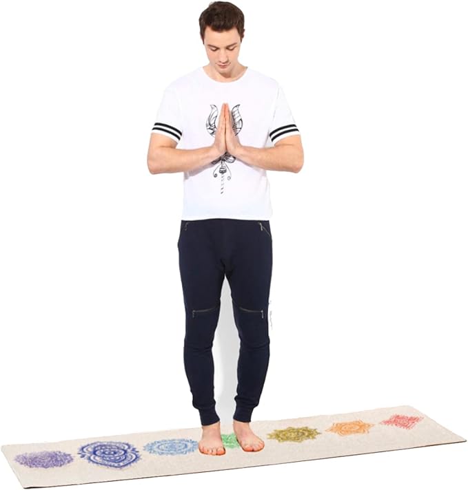 Shakti Warrior Hemp Yoga mat - Extra Long and Wide - Artist Designed, Premium eco Friendly mats, Non Slip, Non Toxic, Great for Regular & Hot Yoga, Pilates and Workouts (84 inch x 27 inch x 2mm Thick)