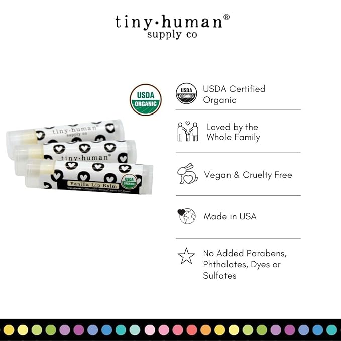 Organic Lip Balm 3 pack, Made