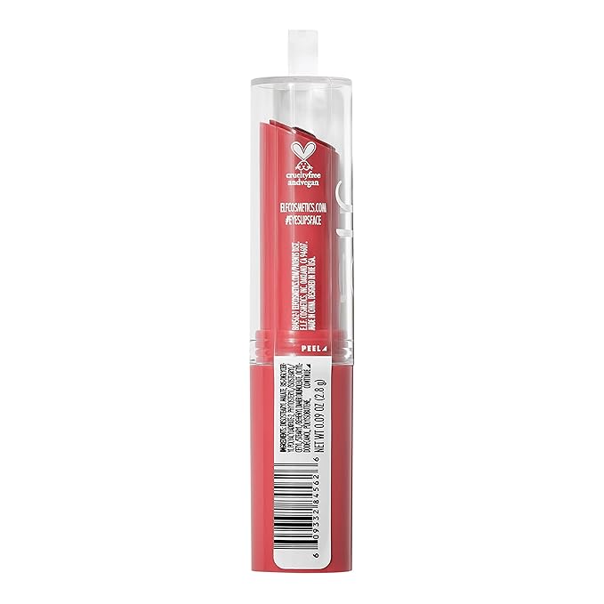 e.l.f. Hydrating Core Lip Shine, Conditioning & Nourishing Lip Balm, Sheer Color Tinted Chapstick, Joyful, 0.09 Oz