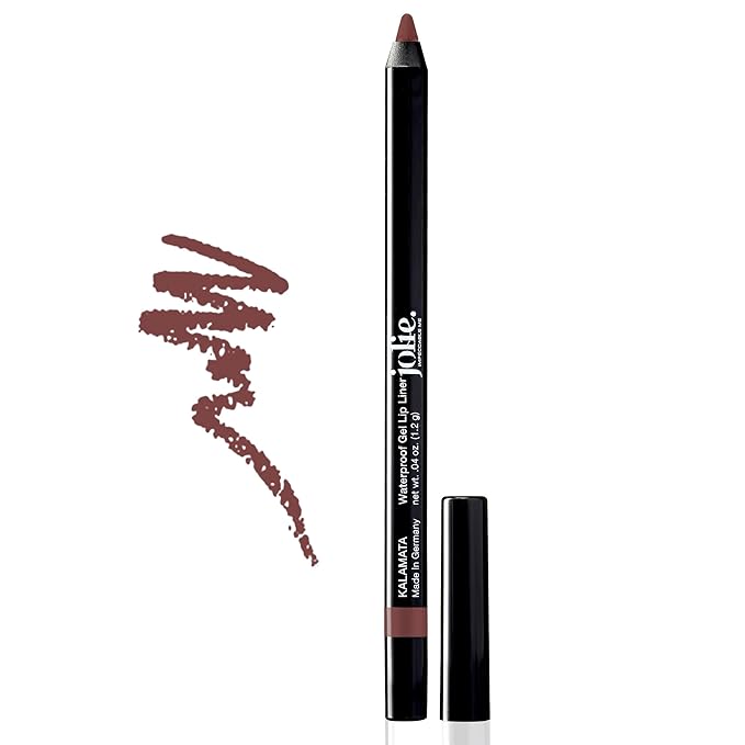Jolie Glide-On Lip Pencil Long-Lasting, Waterproof Gel Lip Liner (Kalamata)