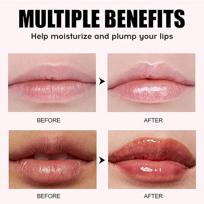8 Colors Lip Oil Lip Glaze, Hydrating Lip Glow Oil Big Brush Head Shiny Moisturizing Lip Gloss, Long Lasting Non-sticky Fresh Transparent Tinted Plumping Lip Oil (# 04)