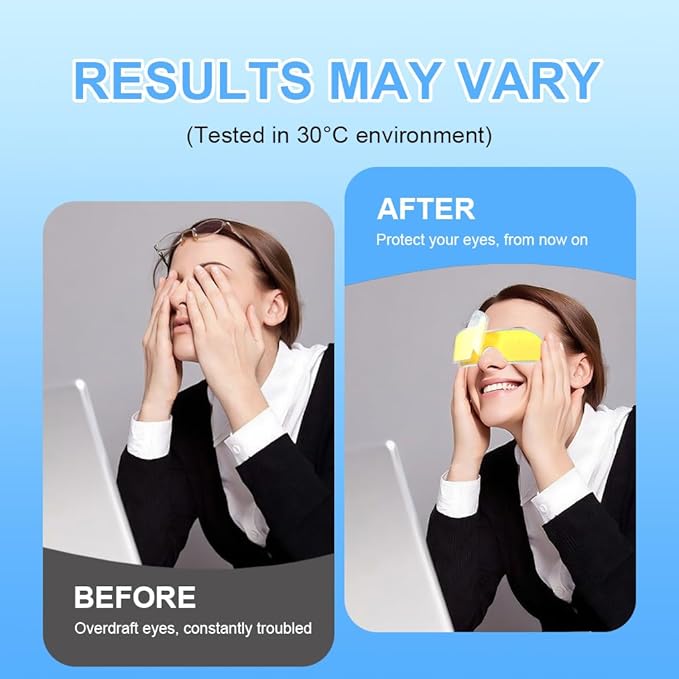fanqibaaty Cooling Hydrogel Eye Mask Patches for Puffy Eyes & Eye Fatigue Relief, Lutein-Infused Reusable Gel Eye Pads,10 pack