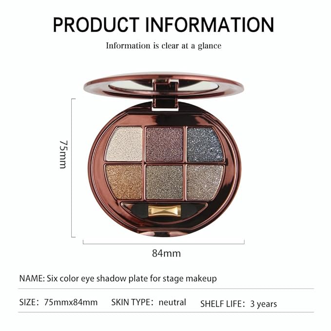 Shimmer Glitter Metallic Eyeshadow Palette, Neutral Cool-Tone Eye Shadow Kit, High Pigment Smokey & Halo Eyeshadow, Long-Lasting Blendable Sparkle Eye Makeup Palette for Party & Night Glam Looks