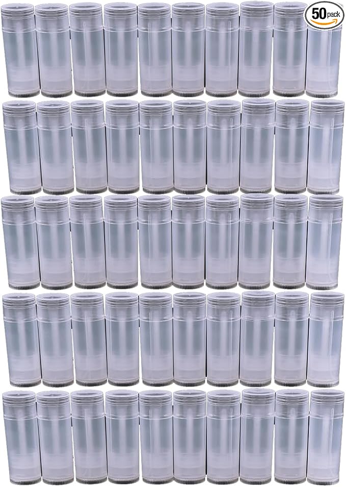 50Pcs 5ml Translucent Lipstick Cosmetic Empty