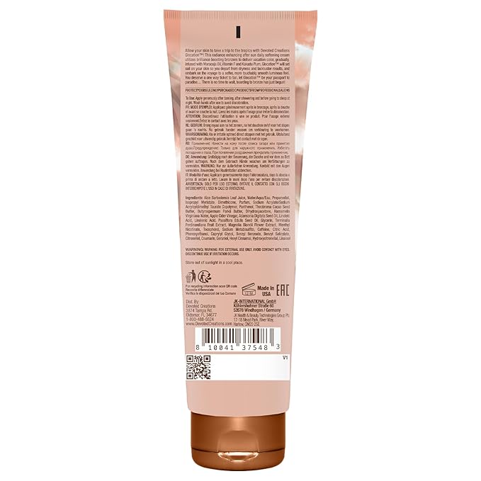 Devoted Creations Glocation - Lush After Sun Daily Softening Cream Moisturizer For All Day Hydration