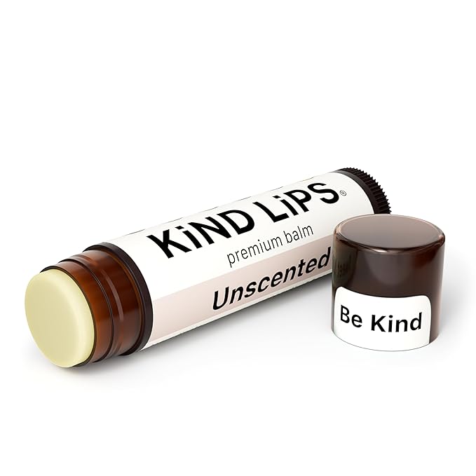 Kind Lips Unscented Organic Lip Balm Fragrance Free Unflavored Natural Moisturizing Lip Care Single Tube