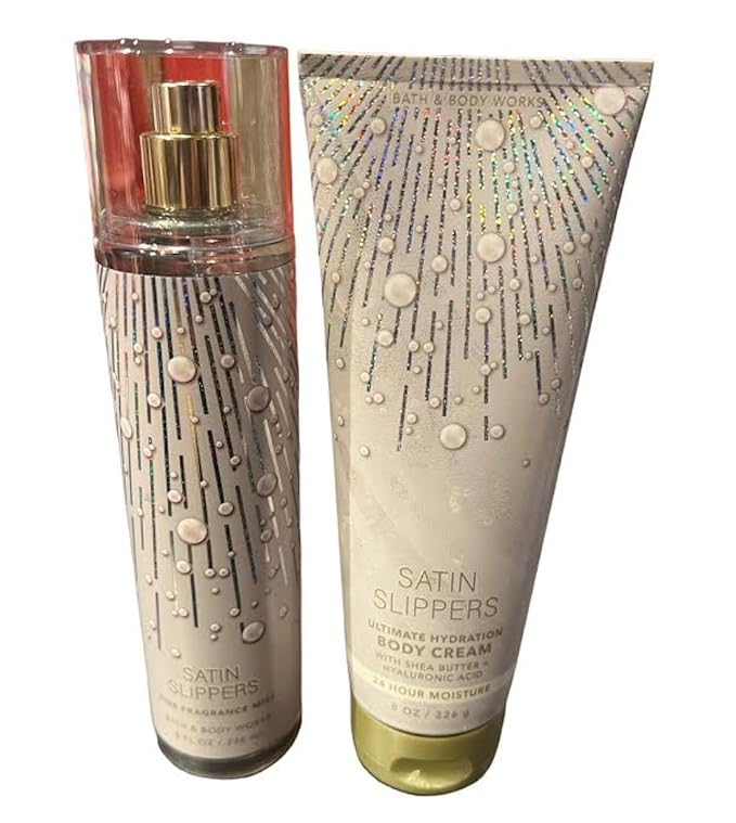 Bath & Body Works Bath and Body Works Fragrance Gift Sets (Satin Slippers Mist and Cream)