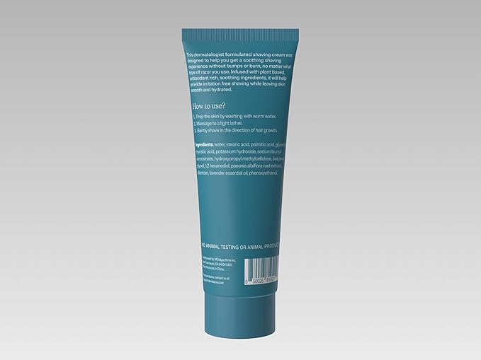 MDacne Shaving Cream for Acne-Prone Skin, 2 Pack, Soothing, Oil-Free, Eliminates Razor Burn, Cuts & Infections - Reduce Skin Irritation & Prevent Shave Bumps - Vegan, Paraben-Free & Cruelty-Free