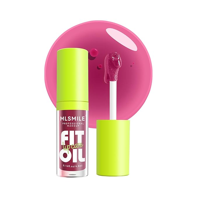 Lip Oil Lip Glaze, Soft Brush Head Hydrating Lip Glow Oil,Shiny Transparent Lip Gloss Plumping,Long Lasting Nourishing Non-sticky Fresh Clear Smooth Lip Care