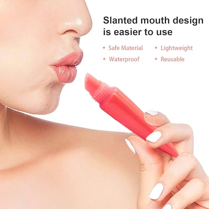 Rolybag 22 Packs Lip gloss Empty Tubes Containers(10ml),Travel empty bottle,Refillable Soft Cosmetic Squeeze Tubes For Women &Girls DIY Lip Gloss Cosmetics