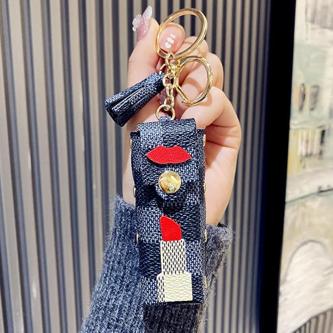 Lip Balm Holder Keychain for Women Wallet