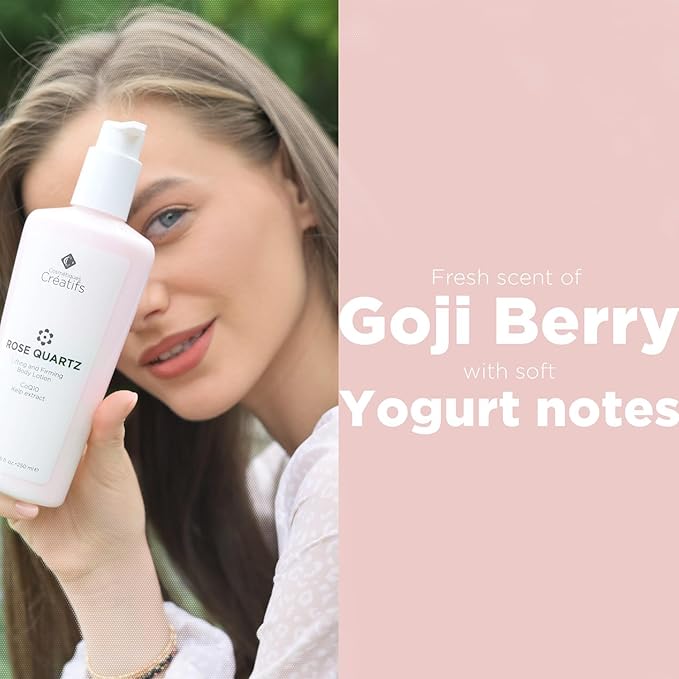 Cosmétiques Créatifs Rose Quartz Body Lotion with CoQ10, Kelp Extract and Hydrating Antioxidants, 8.5 fl. oz.