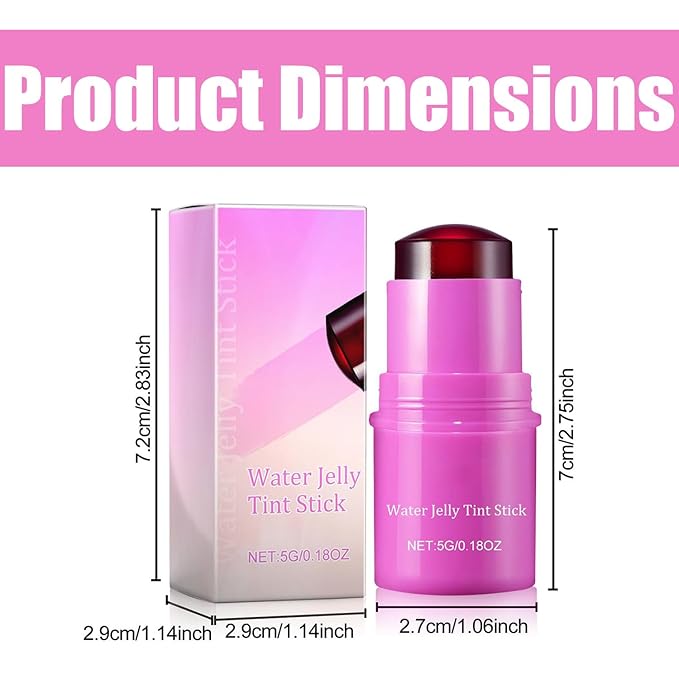 Milk Cooling Water Jelly Tint, Jelly Blush Stick Makeup Jelly Tint, Milk Jelly Blush, Cruelty Free, Blush Stick for Cheeks and Lips