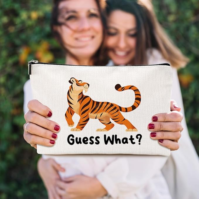 VICBOU Funny Tigers Makeup Bag Tiger Gifts for Women Tiger Supplies Accessories Cute Cosmetic Bag for Girls Daughter Jungle Animal Lovers Sister Best Friends Christmas Mothers Day Birthday Gifts