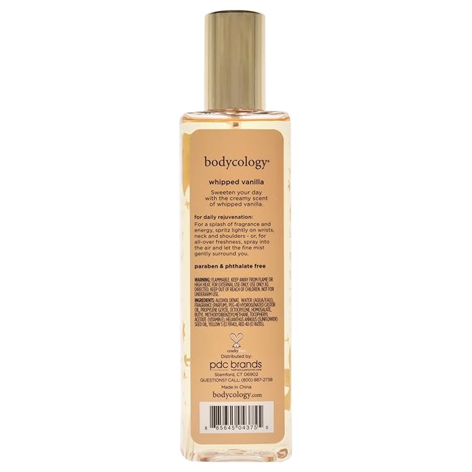 Bodycology Whipped Vanilla Fragrance Mist Women 8 oz (Pack of 2)