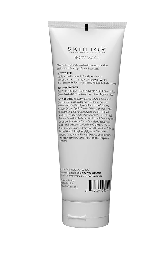 Skinjoy Body Wash Moisturizing Skin Care, Moisturizing Body Wash For Dry Skin, Natural Body Wash, Paraben Free, Phthalate Free, Dye Free - 8.5 Fl Oz