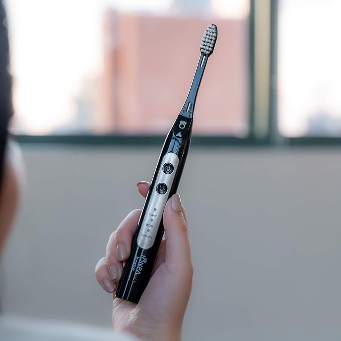 IONIC KISS IONPA DH Home Black Ionic Power Electric Toothbrush Black, Easy-to-use, Brushing Timer, 3 Modes, 2 Soft Extended Filament Brush Heads Made in Japan, You, hyG, DH-311BK