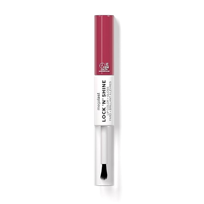 wet n wild Megalast Lock 'N' Shine Lip Color + Gloss Lipstick La Pink (Pack of 2)