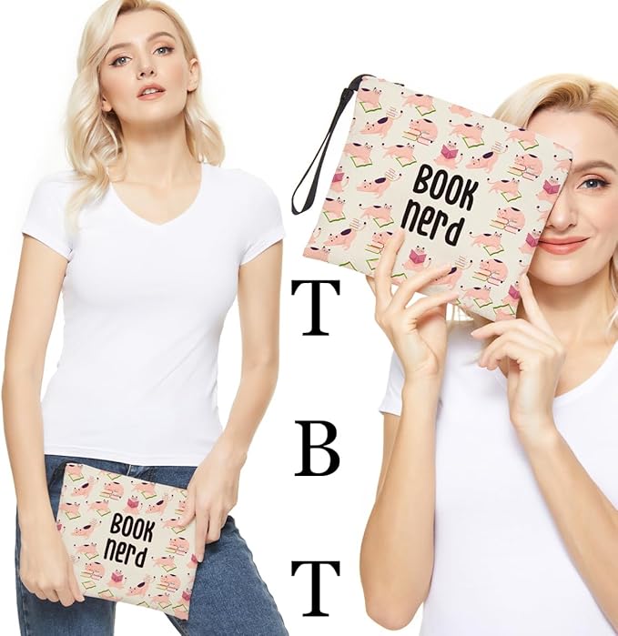 Book nerd gifts makeup bag