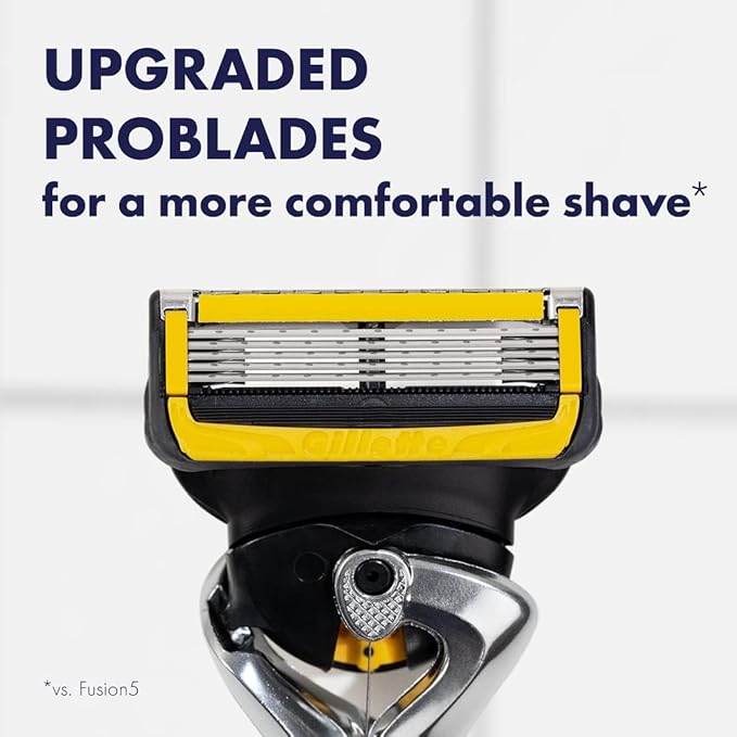 Gillette ProGlide Shield Men's Razor, 5 Bladed Razor, with Precision Trimmer, Comfortglide Lubrication, Glide and Comfort, Handle + 4 Blade Refills