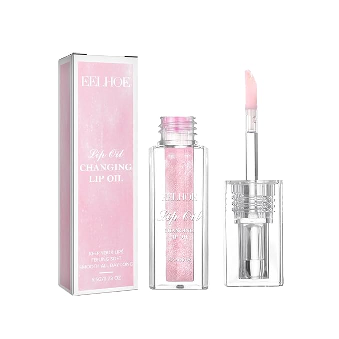 Midnight Boss Up Magic Color Changing Lip Oil Stain Cosmetic PH Actived Moisturizing Hydrating Glow Gloss Tinted Transparent Care Long Lasting Non-Sticky Fresh Texture Nourishing Pink Orange Red