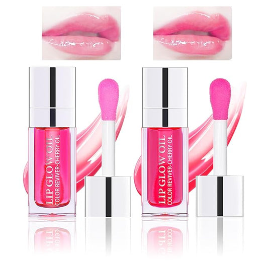 2PCS Lip Oil Set, Hydrating Lip