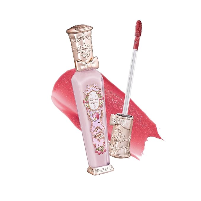 Flower Knows Violet Strawberry Rococo Glitter Lip Gloss G02 Rasberry Booze+Swan Ballet Shine Solid Lip Gloss Stick B06 Blue Ribbon