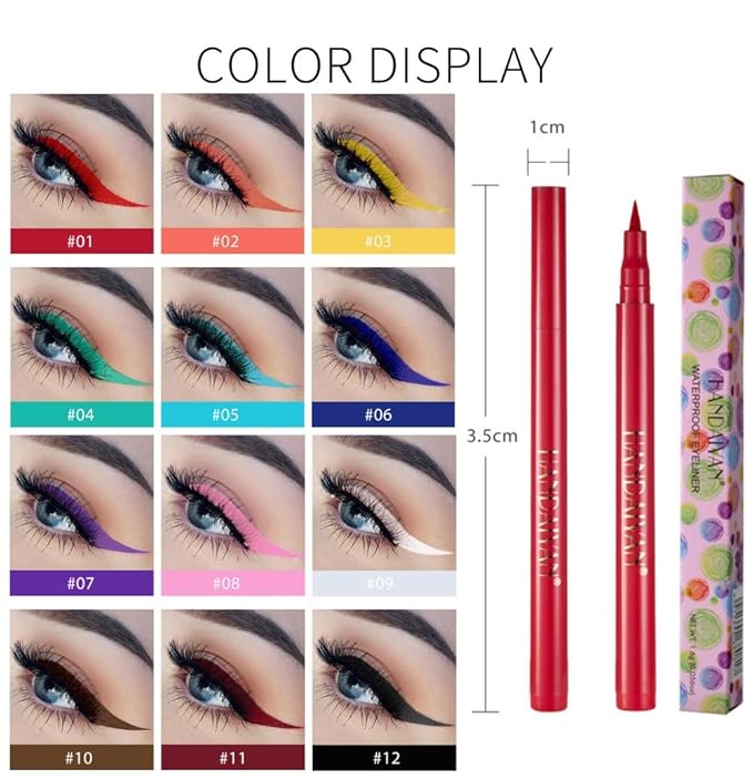 liquid eyeliner waterproof eyeliner Pigmented smudge proof eye liner liquid liner Green