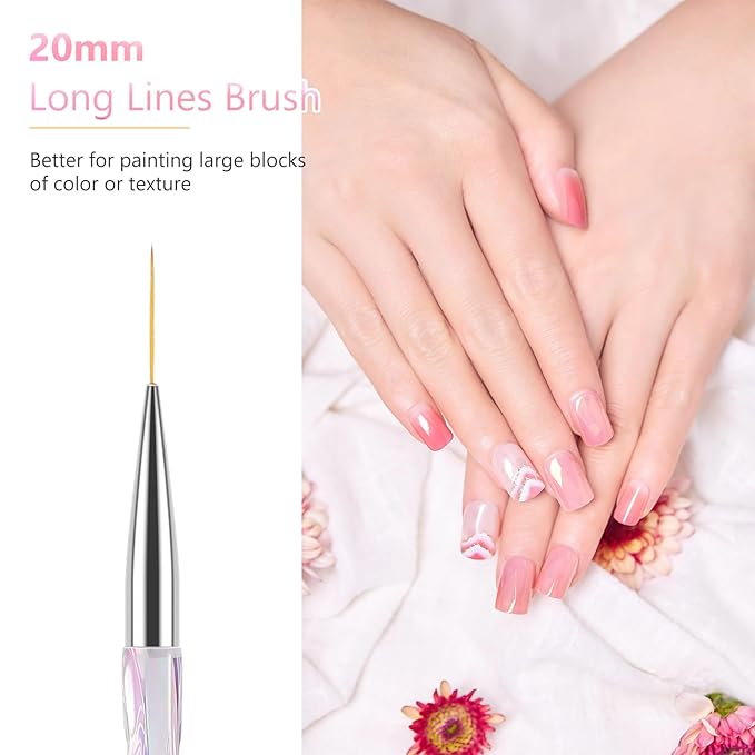 Teoyall nail art liner brushes,