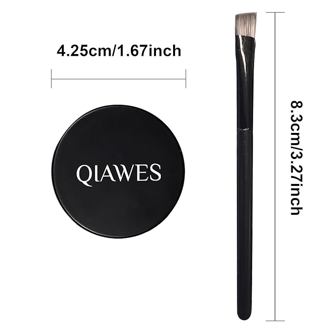 2 in 1 Black and Brown Gel Eyeliner Set Water Proof Smudge Proof, Last for All Day Long, Work Great with Eyebrow, 2 Pieces Eye Makeup Brushes Included