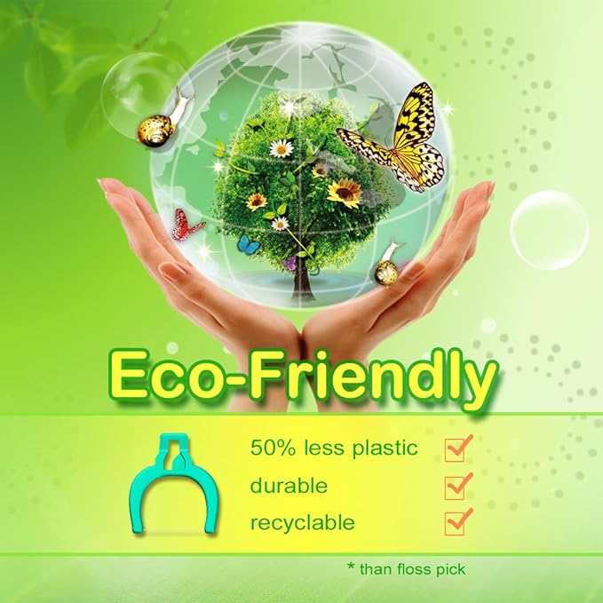 T.Smile NoFuss Dental Flosser Refill Heads, Extra Strength Floss for Comfortable Clean, Fluoride Free, (200 Extra-Strength Floss Refills, Handle Not Included)