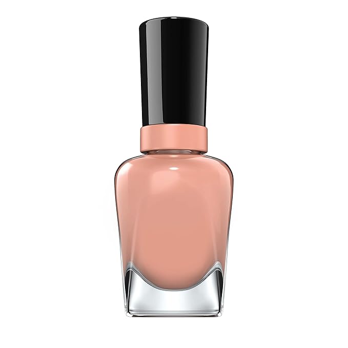 Sally Hansen Miracle Gel Salon Quality Nail Polish | Gel-Like Formula, Two-Step System, No UV Light Needed, Long Lasting | Semi-opaque, glossy | 184 Frill Seeker | Soft Nude Pink Nail Polish